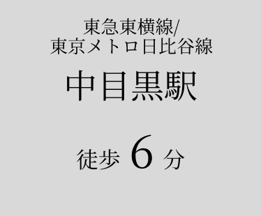 東急東横線/東京メトロ日比谷線 中目黒駅 徒歩6分