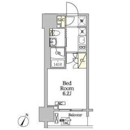 1kの間取りの画像