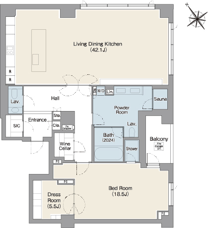 1LDK+Sの間取りの画像