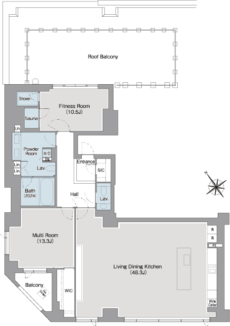2LDKの間取りの画像
